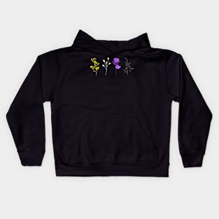 Cute Non Binary Flowers Lgbtq Pride Floral Lgbt Kids Hoodie